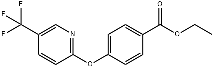 Ethyl 4-{[5-(trifluoromethyl)pyridin-2-yl]oxy}benzoate Struktur