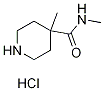 4-Methyl-piperidine-4-carboxylic acid methylamide hydrochloride Struktur