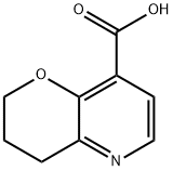 3,4-Dihydro-2H-pyrano[3,2-b]-pyridine-8-carboxylic acid Struktur