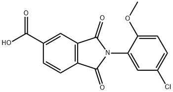 2-(5-Chloro-2-methoxyphenyl)-1,3-dioxoisoindoline-5-carboxylic acid Struktur