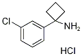 1-Amino-1-(3-chlorophenyl)cyclobutane hydrochloride, 1-(1-Aminocyclobut-1-yl)-3-chlorobenzene hydrochloride Struktur