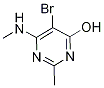 5-Bromo-2-methyl-6-(methylamino)pyrimidin-4-ol, 5-Bromo-N,2-dimethyl-6-hydroxypyrimidin-4-amine Struktur