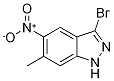 3-Bromo-6-methyl-5-nitro-1H-indazole 95+% Struktur