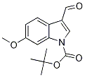 3-Formyl-6-methoxy-1H-indole, N-BOC protected Struktur