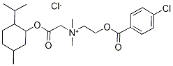 2-(1-{2-[(2-isopropyl-5-methylcyclohexyl)oxy]-2-oxoethyl}-1,1-dimethylammonio)ethyl 4-chlorobenzoate chloride Struktur