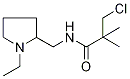 3-Chloro-2,2-dimethyl-N-[(1-ethylpyrrolidin-2-yl)methyl]propanamide Struktur