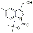 3-(Hydroxymethyl)-5-methyl-1H-indole-1-carboxylic acid tert-butyl ester Struktur