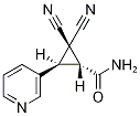 (1R,3S)-2,2-Dicyano-3-(pyridin-3-yl)cyclopropanecarboxamide Struktur