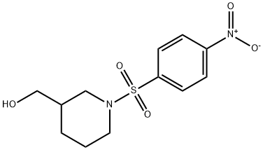 {1-[(4-Nitrophenyl)sulphonyl]piperidin-3-yl}methanol Struktur