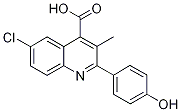 6-Chloro-2-(4-hydroxyphenyl)-3-methylquinoline-4-carboxylic acid Struktur