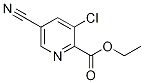 Ethyl 3-chloro-5-cyanopicolinate, 5-Chloro-6-(ethoxycarbonyl)nicotinonitrile Struktur