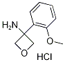 3-(2-Methoxyphenyl)oxetan-3-amine hydrochloride, 2-(3-Aminooxetan-3-yl)anisole hydrochloride Struktur