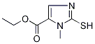 Ethyl 1-methyl-2-sulphanyl-1H-imidazole-5-carboxylate Struktur