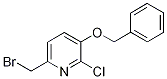 Benzyl 6-(bromomethyl)-2-chloropyridin-3-yl ether Struktur