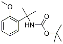 tert-Butyl [2-(2-methoxyphenyl)prop-2-yl]carbamate, 2-{2-[(tert-Butoxycarbonyl)amino]prop-2-yl}anisole Struktur