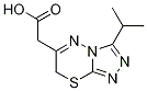 6-(Carboxymethyl)-3-isopropyl-7H-[1,2,4]triazolo[3,4-b][1,3,4]thiadiazine Struktur