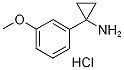 1-Amino-1-(3-methoxyphenyl)cyclopropane hydrochloride, 3-(1-Aminocycloprop-1-yl)anisole hydrochloride Struktur