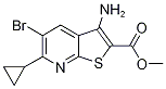 3-Amino-5-bromo-6-cyclopropyl-2-(methoxycarbonyl)thieno[2,3-b]pyridine Struktur