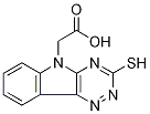 (3-Mercapto-5H-[1,2,4]triazino[5,6-b]indol-5-yl)acetic acid Struktur