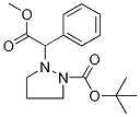 tert-Butyl 2-(2-methoxy-2-oxo-1-phenylethyl)pyrazolidine-1-carboxylate Struktur