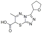 6-Methyl-3-(tetrahydrofuran-2-yl)-7H-[1,2,4]triazolo[3,4-b][1,3,4]thiadiazine-7-carboxylic acid Struktur