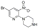 5-Bromo-3-nitro-2-(piperazin-1-yl)pyridine Struktur