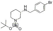 tert-Butyl (3S)-3-[(4-bromobenzyl)amino]piperidine-1-carboxylate, (3S)-3-[(4-Bromobenzyl)amino]-1-(tert-butoxycarbonyl)piperidine Struktur