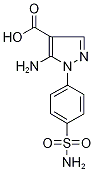 5-Amino-1-[4-(sulphamoylphenyl)-1H-pyrazole-4-carboxylic acid Struktur