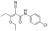 (2Z)-N-(4-Chlorophenyl)-2-cyano-3-ethoxypent-2-enamide Struktur