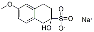 Sodium 2-hydroxy-6-methoxy-1,2,3,4-tetrahydronaphthalene-2-suphonate Struktur