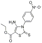 Ethyl 4-amino-2,3-dihydro-3-(4-nitrophenyl)-2-thioxo-1,3-thiazole-5-carboxylate Struktur