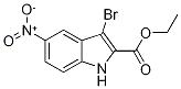 3-Bromo-2-(ethoxycarbonyl)-5-nitro-1H-indole Struktur