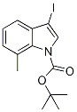 3-Iodo-7-methyl-1H-indole-1-carboxylic acid tert-butyl ester Struktur