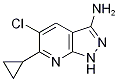 3-Amino-7-aza-5-chloro-6-cyclopropyl-1H-indazole, 5-Chloro-6-cyclopropyl-1H-pyrazolo[3,4-b]pyridin-3-amine Struktur