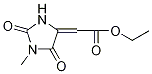 2,5-Dioxo-4-(2-ethoxy-2-oxoethylidene)-1-methylimidazoline, 5-(2-Ethoxy-2-oxoethylidene)-3-methylimidazolidine-2,4-dione, 5-(2-Ethoxy-2-oxoethylidene)-1-methylhydantoin Struktur