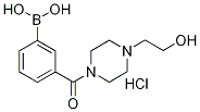 3-{[4-(2-Hydroxyethyl)piperazin-1-yl]carbonyl}benzeneboronic acid hydrochloride 97% Struktur