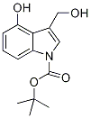 4-Hydroxy-3-hydroxymethyl-1H-indole-1-carboxylic acid tert-butyl ester Struktur