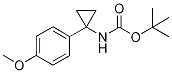 tert-Butyl [1-(4-methoxyphenyl)cycloprop-1-yl]carbamate, 4-{1-[(tert-Butoxycarbonyl)amino]cycloprop-1-yl}anisole Struktur