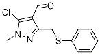 5-Chloro-1-methyl-3-[(phenylthio)methyl]-1H-pyrazole-4-carboxaldehyde Struktur