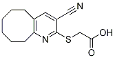 [(3-Cyano-5,6,7,8,9,10-hexahydrocycloocta[b]pyridin-2-yl)thio]acetic acid Struktur