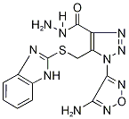 1-(4-Amino-1,2,5-oxadiazol-3-yl)-5-[(1H-benzimidazol-2-ylthio)methyl]-1H-1,2,3-triazole-4-carbohydrazide Struktur