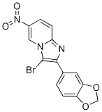 2-(1,3-Benzodioxol-5-yl)-3-bromo-6-nitroimidazo[1,2-a]pyridine Struktur