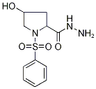 4-Hydroxy-1-(phenylsulphonyl)pyrrolidine-2-carboxylic acid hydrazide Struktur