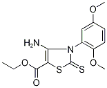 Ethyl 4-amino-2,3-dihydro-3-(2,5-dimethoxyphenyl)-2-thioxo-1,3-thiazole-5-carboxylate Struktur