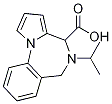 5,6-Dihydro-5-isopropyl-4H-pyrrolo[1,2-a][1,4]benzodiazepine-4-carboxylic acid Struktur