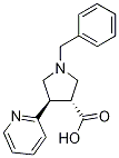 trans-1-Benzyl-3-carboxy-4-(pyridin-2-yl)pyrrolidine Struktur