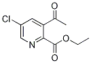 Ethyl 3-acetyl-5-chloropicolinate, 3-Acetyl-5-chloro-2-(ethoxycarbonyl)pyridine Struktur