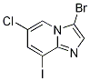 3-Bromo-6-chloro-8-iodoimidazo[1,2-a]pyridine 95+% Struktur