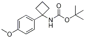 tert-Butyl [1-(4-methoxyphenyl)cyclobut-1-yl]carbamate, 4-{1-[(tert-Butoxycarbonyl)amino]cyclobut-1-yl}anisole Struktur