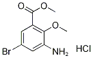 5-Bromo-2-methoxy-3-(methoxycarbonyl)aniline hydrochloride, 2-Amino-4-bromo-6-(methoxycarbonyl)anisole hydrochloride Struktur